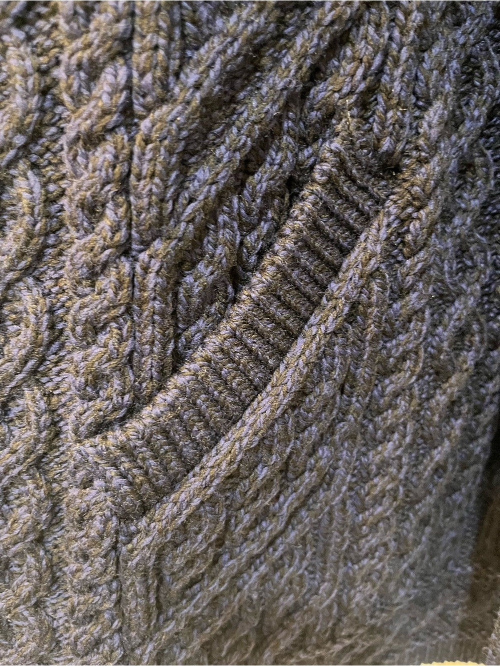 Aran Crafts Navy 💯 Merino Wool. Ireland. Sweater Coat / Cardigan. Size XL. NWT - Picture 6 of 9